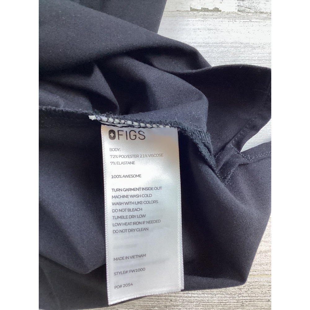 FIGS Technical Collection Catarina Scrub Top Black Womens XL Healthcare Hospital - Picture 7 of 9